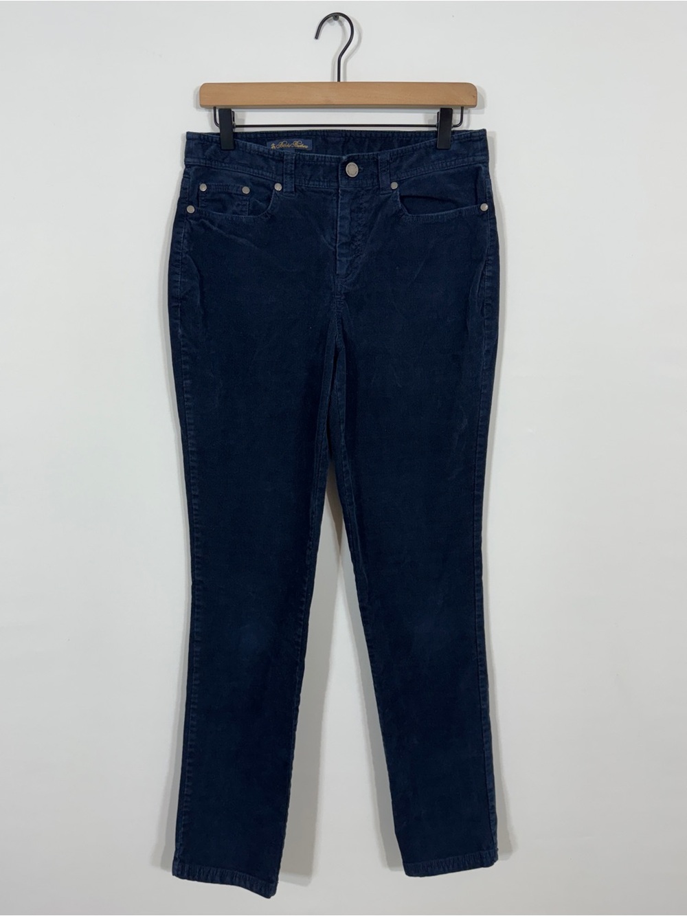WP125 {Brooks Brothers} Navy Blue Corduroy Skinny Pants